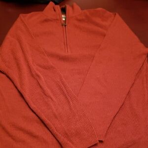 Calvin Klein Men's Zip-Up Sweater in Rich Red